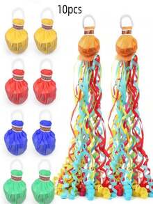 Throw Confetti Streamers With Pull Rings, No Mess Spider Web, Wedding Birthday Party Atmosphere Prop Fireworks - Multicolor - View 13