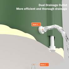 En otoño e invierno, una bañera de cuerpo completo, una bañera integrada plegable, una tina de inmersión conveniente sin instalación, un gran barril de baño para adultos en casa, reforzado para calor, resistente y duradero, fácil de almacenar, ahorro de espacio, fácil de abrir con un tirón, listo para un baño relajante, fácil de usar, con dos agujeros de drenaje rápido, sin necesidad de transporte.Perfecta para Relajación, Regalo de Navidad y Halloween, capacidad para 2 adultos - Verde - Ver 7