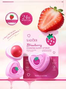 草莓/桃子/橙子/牛油果保湿润唇膏，滋润滋养，防止唇部干裂，淡化唇纹，唇彩 - 多種口味 - 查看 1