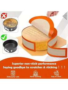 2 片装可重复使用不粘硅胶烘焙垫 - 耐热，防止蛋糕粘连，非常适合制作饼干、马卡龙和面包 - 彩色 - 查看 8