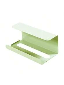 1pc Sleek Minimalist Black Shelf One-Piece Drill-Free Adhesive Tissue Holder Steel Strong Adhesive No-Trace Installation Space-Saving For Cabinets & Drawers Corner Easy Access Tissues Dual-Use For Countertop & Wall Mount Bathroom Ornaments Shower Accessories Bathroom Accessories Bathroom Bathroom Accessories - Multicolor - View 10