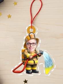 Personalized Acrylic And Firefighter Decorations - Customizable With Name And Photo, Ideal Christmas Ornaments Featuring Car, Fire Truck, Uniforms And Equipment, Great Gifts For Kids, Future Heroes, First Responder Families, And Unique Holiday Collectibles For Law Enforcement And Firefighter Enthusiasts - Multicolor - View 19