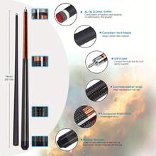 Professional Carbon Fiber Pool Cue - Low Deflection, 11.8mm/12.5mm Tip, Includes Case - Perfect For Halloween, Christmas, Valentine's, Thanksgiving & Independence Day - Black - View 4