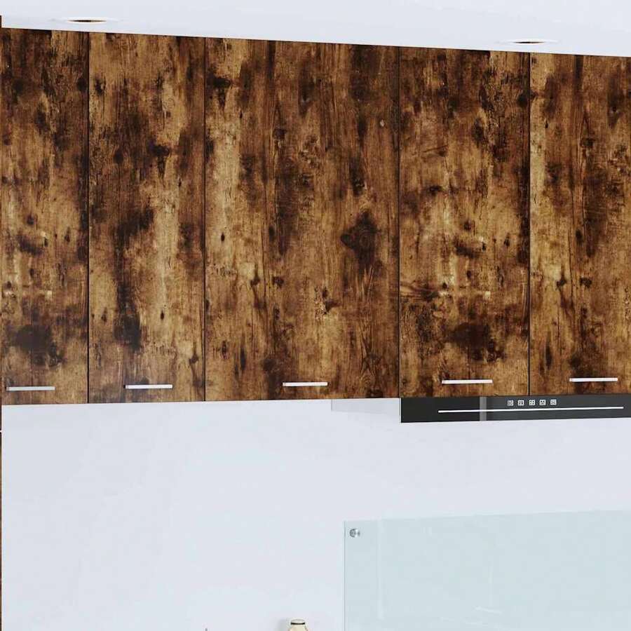 vidaXL Armadio sospeso Chêne fumé et Blanc 50 x 31 x 80 cm - Castano - Visualizzare 1