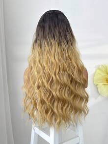 HEYPINK 7件套卷发接发片，加长发夹，棕色渐变，24英寸耐热纤维合成接发片，适合女性派对和日常使用 - 漸層棕色 - 查看 8