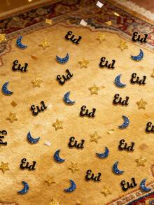 Shiny Star & Moon Confetti - Gold & Silver Glitter Paper And Foil Mix, Star & Moon Metallic Foil Confetti Tabletop Decor, Dreamy Moon And Stars Combination, For Table Decor, Party Decor, Home Decor, Room Decor, Suitable For Festivals, Birthdays, Weddings, Ramadan, Eid, Holidays, New Year And All Celebrations - Multicolor - View 8