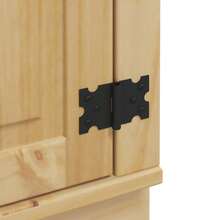 vidaXL Armoire avec étagère avec porte Miel 60 x 32 x 40 cm Pin massif - Tabac - Voir 10