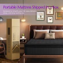 12 Inch Luxury Hybrid Mattress In A Box, Medium Firm Mattresses With Cooling Gel Memory Foam & Pocket Springs, Double Additional Support - Đen và Đỏ - Xem 6
