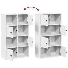 vidaXL Bibliothèque blanc 60x24x101,5 cm ingegneria del legno - Bianco - Visualizzare 8