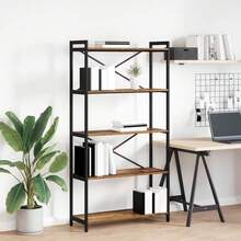 vidaXL Étagère Bois ancien 80 x 30 x 155 cm Bois d'ingénierie - Tabac - Voir 1