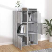 vidaXL Armario de almacenamiento Sonoma gris 60x29,5x90 cm - Gris - Ver 7