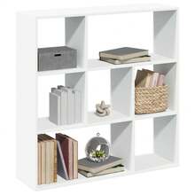 vidaXL Étagère séparée de pièce blanc 102x29x103,5 cm - Blanc - Voir 1