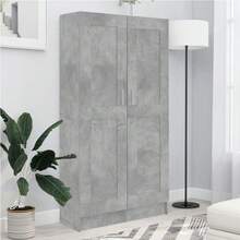 vidaXL Biblioteca cinza beton 82,5x30,5x150 cm Bois d'ingénierie - Cinza - Ver 1