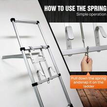 Heavy Duty Aluminium Ladder Stand Off I-Type Stay - Lightweight, Easy To Install & Disassemble Accessory Helps Stop Slipping From Side To Side - Silver - View 7
