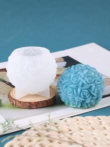 1 khuôn nến silicon hình hoa hồng ngày Valentine - A-trắng - Xem 2