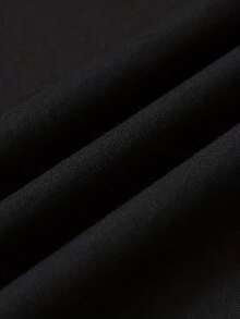 1件男士夏季休闲椰树英文印花圆领背心 - 黑色 - 查看 7