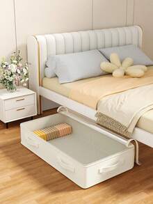 1 pieza Bolsa de almacenamiento gris visible debajo de la cama, aprovechando totalmente el espacio debajo de la cama, bolsa de almacenamiento para la parte superior del armario, resolviendo fácilmente los problemas de almacenamiento, bolsa de almacenamiento plana, bolsa de almacenamiento para cajones, bolsa de almacenamiento para edredones, bolsa de almacenamiento para ropa, fácil de doblar, adecuada para el almacenamiento en el dormitorio, almacenamiento en la parte inferior de la cama, decoración de la habitación, almacenamiento de ropa de temporada, etc., canasta de almacenamiento, organizadores, artículos de la habitación, cestas de regalo, cesta, organizador de dormitorio, cesta organizadora, cesta de escalera, canastas de Pascua, cesta de madera, linda canasta de regalo, para volver a la escuela - Blanco - Ver 1