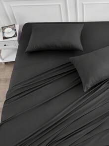 2200 Thread Count Cooling Sheets Queen-King Sheets By Bamboo, Genuine Organic Viscose Derived From Bamboo Bed Sheet Set, Soft & Cooling, Double Stitching, Quality Promise | Genuine Organic, Viscose Derived From Bamboo, Double Stitching,Durable Daily Use Bedding - 黑色 - 查看 10