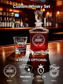 1pc/Set Custom Logo Whiskey Glass, Custom Glass, Custom Photo Whiskey Tumbler Glass,Glassware With Photo, Custom Gift, Personalized Photo Whiskey Set, Personalized Whiskey Glassware, Whiskey Tumbler With Photo - Style 3 - View 12