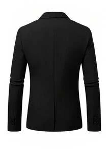 男士正式商务西装外套，办公通勤款 - 黑色 - 查看 5