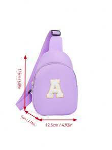 Super Cool Street Style DIY Versatile Fashion Handmade Letter Chest Bag, Mini Multi-Word Bag, Storage Bag, Suitable For Shopping, Gathering, Holiday Gift, Storage Pouch - Multicolor - View 4