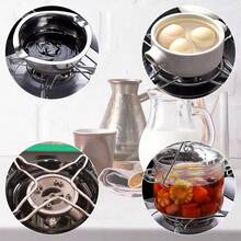 Soporte auxiliar para estufa de gas, soporte de acero inoxidable resistente a altas temperaturas para olla pequeña, cafetera moka, jarra de leche, utensilios de cocina mini, accesorio de cocina, soporte multiusos para wok para estabilizar sartenes pequeñas & aislamiento térmico para uso diario en la cocina - Multicolor - Ver 6