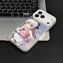 こちらのかわいい日本のアニメスタイルの白髪と緑い目の女のサブのスクールガールの電話ケースは、17、16、15、14、13、12、11プラス、17プロ、17プロマックス、17エア、および17シリーズと互換性があります。   お友達、愛する人、または自分自身を分けるへの完璧なクリスマスプレゼントです。 - 半透明のパウダー - チェックする 5