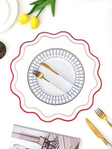 1/2/4pcs Embroidered Fabric Holiday Placemats, Suitable For Wedding Party Table Decor, Minimalist Elegant European Style Fabric Placemats, Simple New Fresh Placemats - Multicolor - View 11