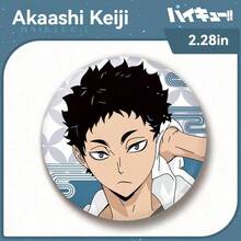 1pc Haikyu Badge, Emoticon, Tin Laser Sticker, 58mm Badge, Pin, Brooch, DIY Button Craft