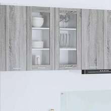 vidaXL Armário suspenso Gris Sonoma 40 x 31 x 80 cm Bois d'ingénierie - Cinza - Ver 1