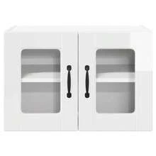 vidaXL Armoire de cuisine avec étagère Blanc brillant 60 x 31 x 40 cm - Blanc - Voir 6