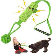 Juguete interactivo de tira y afloja para perros de 78,74 cm con chirrido fuerte, juguete de cuerda para el entrenamiento de cachorros, masticación y alivio del aburrimiento, adecuado para perros medianos