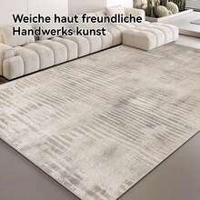 Alfombras de diseño, alfombras de pelo corto, alfombra de salón, alfombra moderna, antideslizante, 80x160cm, terciopelo cristal, para salón, dormitorio - Gris - Ver 6