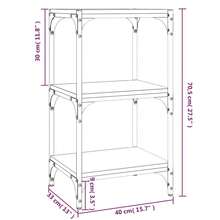 vidaXL Bibliothèque Chêne Sonoma 40x33x70,5 cm Bois d'ingénierie acier - Tabac - Voir 9