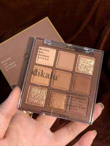 9-Color Eyeshadow Palette, Glitter Eye Shadow Powder Shimmer Eyeshadow Tray Shadow Palette - Multicolor - View 12