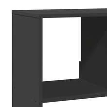 vidaXL Cloison de séparation noir 100x33x156,5 cm bois d'ingénierie - Noir - Voir 7