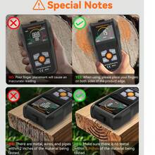 POROMETISTO-WT01 Digital Wood Moisture Meter, Inductive Wood Moisture Detector, Portable Concrete Cement Brick Moisture Meter - Orange - View 12
