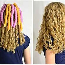 20PCS 45CM Magic Curly Hair Tools Curl DIY Rizadores para el cabello Herramienta espiral Circle Magic Styling Rollers - 45 centímetros - Ver 7