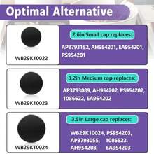 4PCS Surface Burner Caps Set  Compatible With GE Gas Range/Stove/Oven With 3.5 Inches Wb29k10006-1 Cap 3.2 Inches Wb29k10001-2 Caps 2.6 Inches Wb29k10009-1 Cap Maintain Cooking State - As Pic - View 6