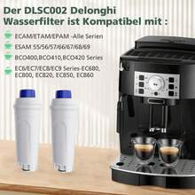 Pack Of 4 Water Filters For Delonghi Replacement Filters DLS C002 ECAM ESAM ETAM - 白色 - 查看 2