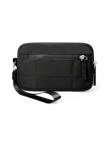 Women's Wristlet Wallet, NylonQuilted Wristlet Wallet For Women – Compact & Stylish Purse With Detachable Wristlet Strap, Zipper Closure, Multiple Card Slots, Keychain Holder & Phone Organizer – Ideal For Travel, Shopping, Daily Errands & Night Out - 黑色1 - 查看 1