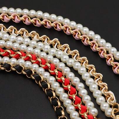 Nouvelle lanière de téléphone extensible en perle unie, accessoire de sac élégant