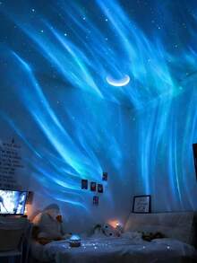 1 قطعة مصباح إسقاط سماء نجمية موجية/أورورا، يعمل بالطاقة USB، ديكور مرحلة حفلات RGB، مصباح ليلي طاولة جو الأجواء، مصباح إسقاط ديكور داخلي، مصباح إسقاط بريموت كنترول، مناسب لديكور الأثاث والسقف والأعراس والحفلات وعيد الحب والميلاد وهالوين والسفر - ضوء متعدد الألوان - مشاهدة 15