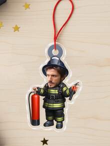 Personalized Acrylic And Firefighter Decorations - Customizable With Name And Photo, Ideal Christmas Ornaments Featuring Car, Fire Truck, Uniforms And Equipment, Great Gifts For Kids, Future Heroes, First Responder Families, And Unique Holiday Collectibles For Law Enforcement And Firefighter Enthusiasts - Multicolor - View 13