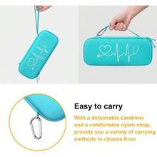 1件套听诊器收纳套装，便携式听诊器收纳盒，多功能紧凑型收纳盒，EVA材质，听诊器袋，家用防摔EVA急救包，硬质听诊器盒，拉链EVA听诊器收纳袋，便携式硬质收纳盒，适用于护士配件，不含工具（紫色光线下可能存在轻微色差）