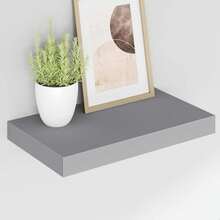 vidaXL Étagères murales flottantes 2 pz Grigio 40x23x3,8 cm MDF - Grigio - Visualizzare 4