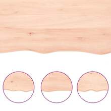 vidaXL Étagère murale 80x30x(2-4) cm bois de chêne massif non traité - Tabac - Voir 6