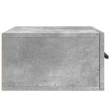 vidaXL Mesa de cabecera mural gris beton 35x35x20 cm - Gris - Ver 7