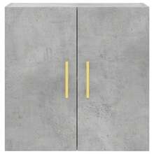 vidaXL Armoire murale gris béton 60x31x60 cm ingénierie du bois - Gris - Voir 5