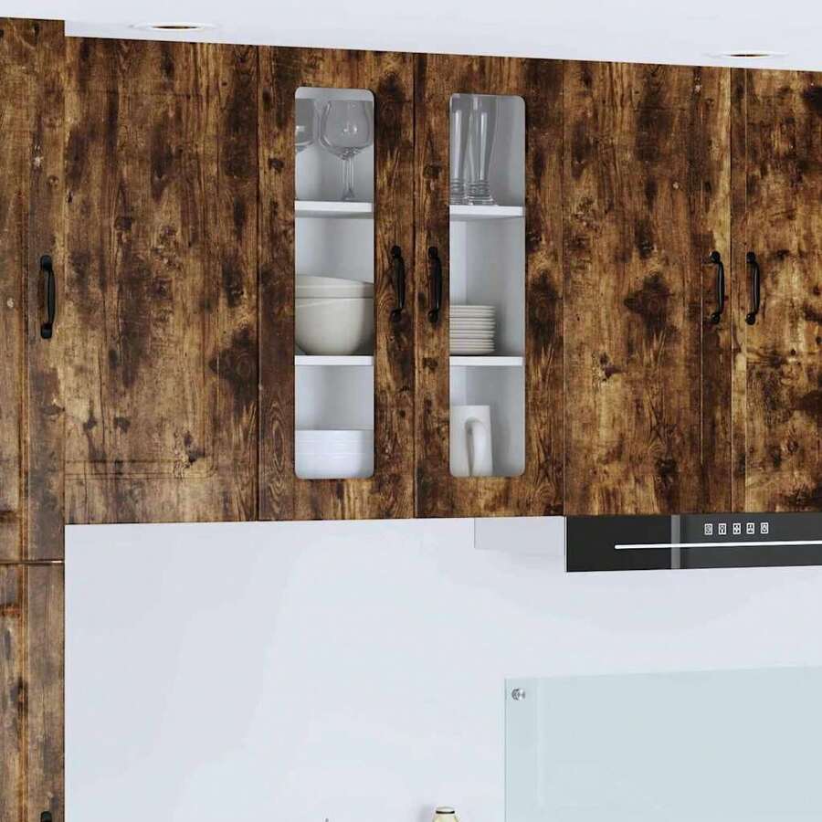 vidaXL Armadio da cucina Chêne fumé 60 x 31 x 80 cm Bois d'ingénierie - Castano - Visualizzare 1